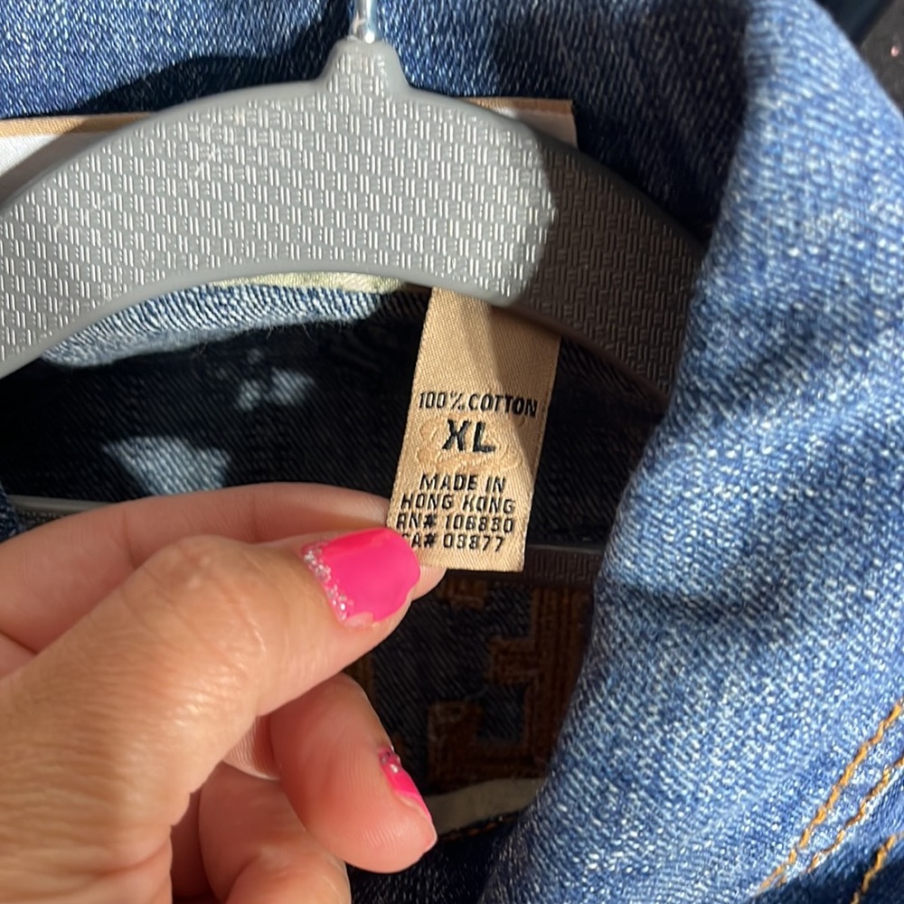 Rocawear Blue Denim Trench Coat - Picture 7 of 9